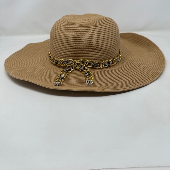 Eugenia Kim Floppy Straw Hat with Braided Chain Band - Picture 3 of 5